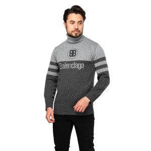 بافت مردانه یقه اسکی فری سایز دو رنگ BALENCAIGA مدل 46044