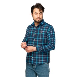 پیراهن اسپرت خارخورده مردانه آستین بلند چهارخانه مدل 45995