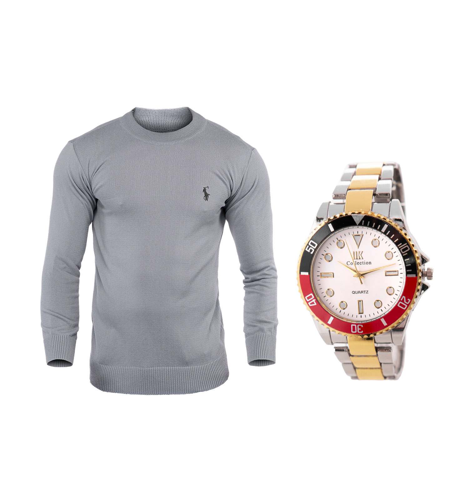 پک بافت طوسی ساعت مچی IIK Collection مدل 46310