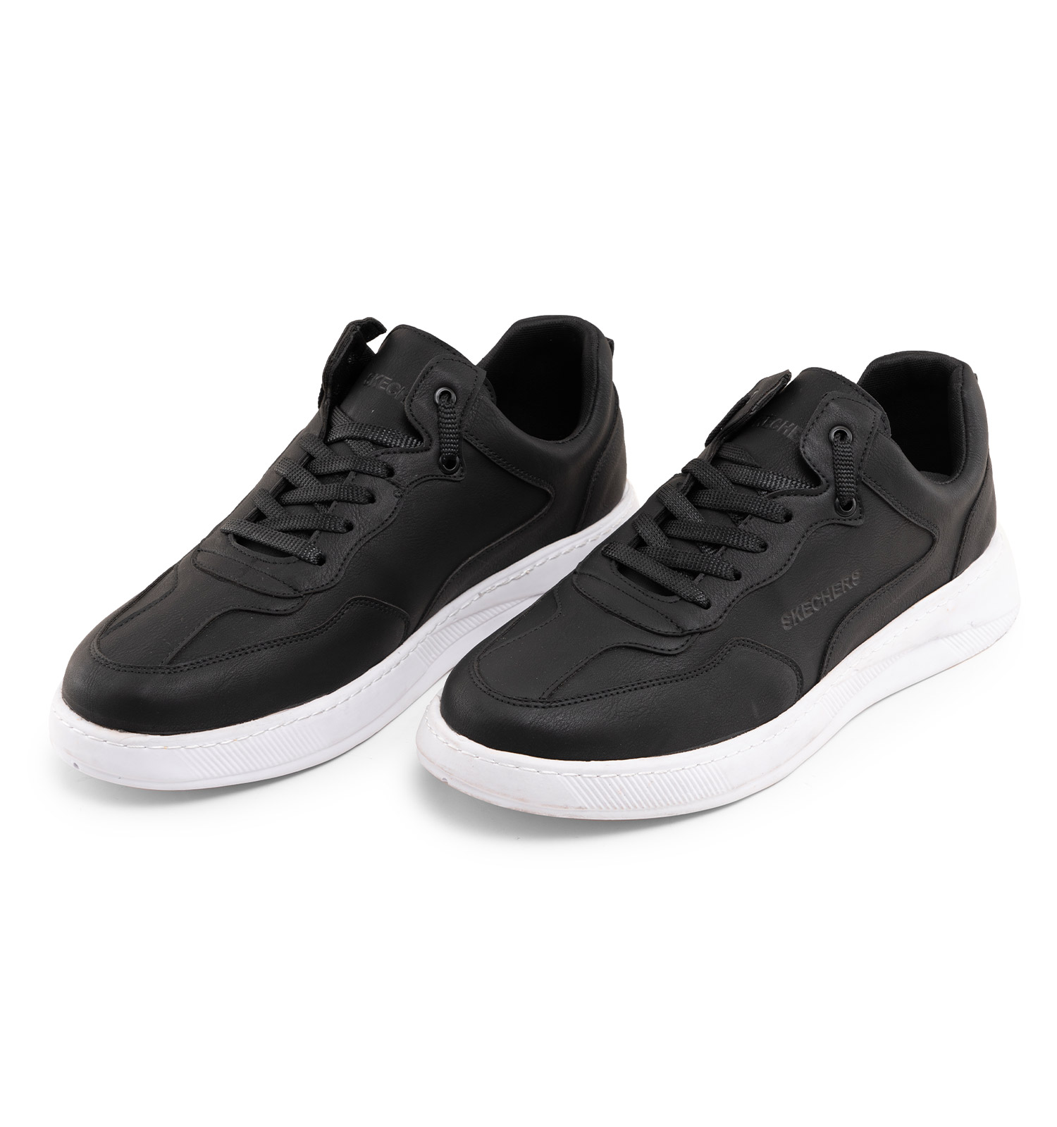 کفش روزمره مردانه Skechers چرم مصنوعی بند دار مشکی مدل 46345