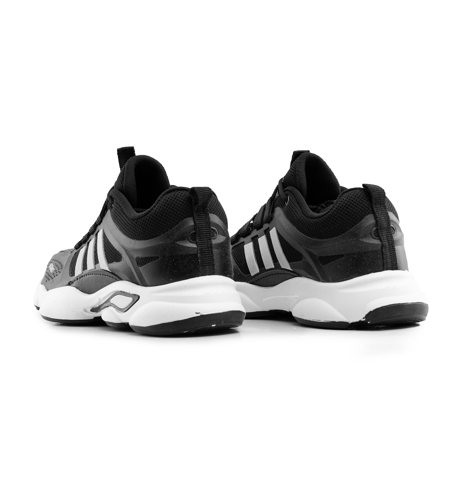 کفش اسپرت Adidas مردانه مشکی سفید بندی مدل 46192