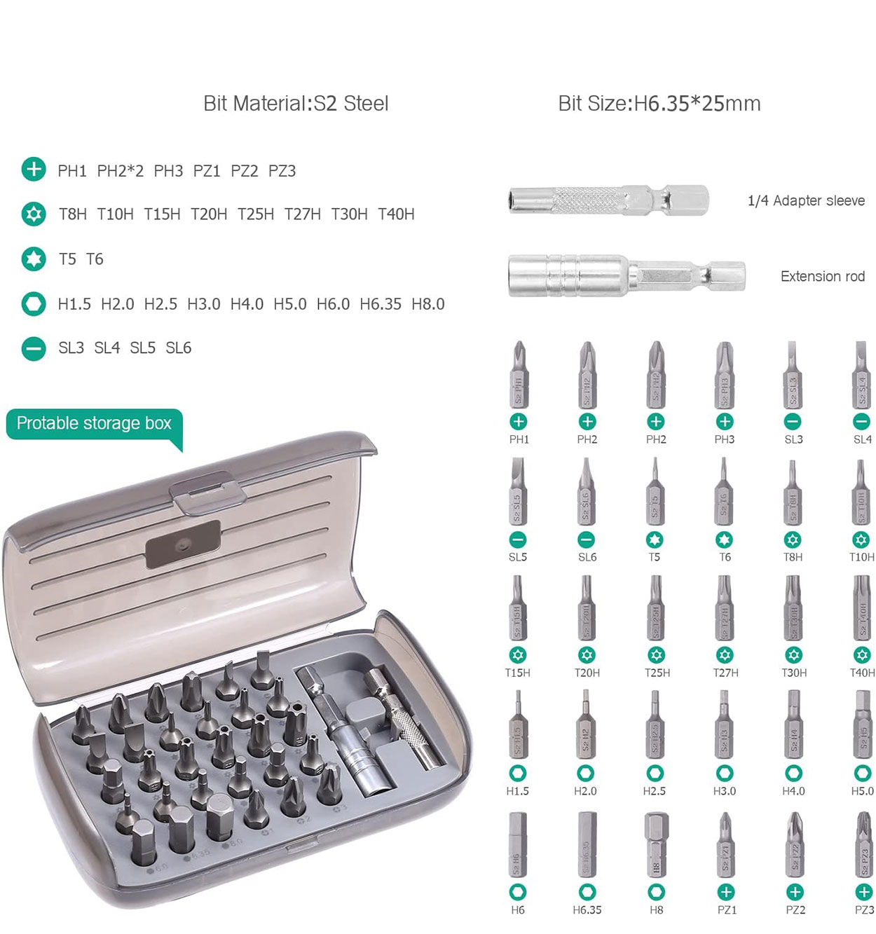 ست پیچ گوشتی شارژی 35 عددی گرین لاین Green Lion 35 IN 1 Electric Screwdriver Set مدل 46576