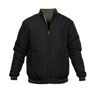 کاپشن مردانه دو رو مشکی مدل 46413