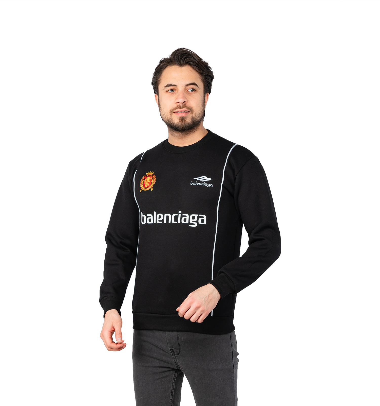 بلوز دورس مردانه یقه گرد مشکی Balenciaga مدل 46741