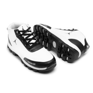 کفش ساقدار جردن Jordan مردانه سفید مشکی بند دار مدل 46605