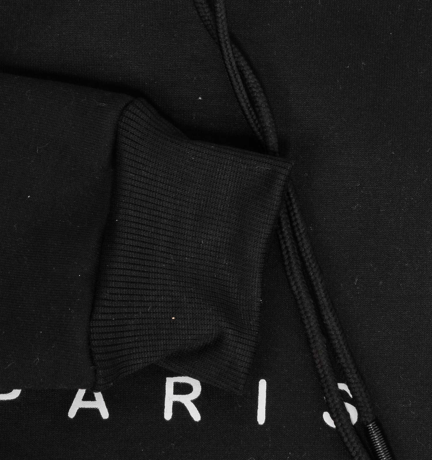 هودی مردانه کلاهدار مشکی ساده Paris مدل 46673