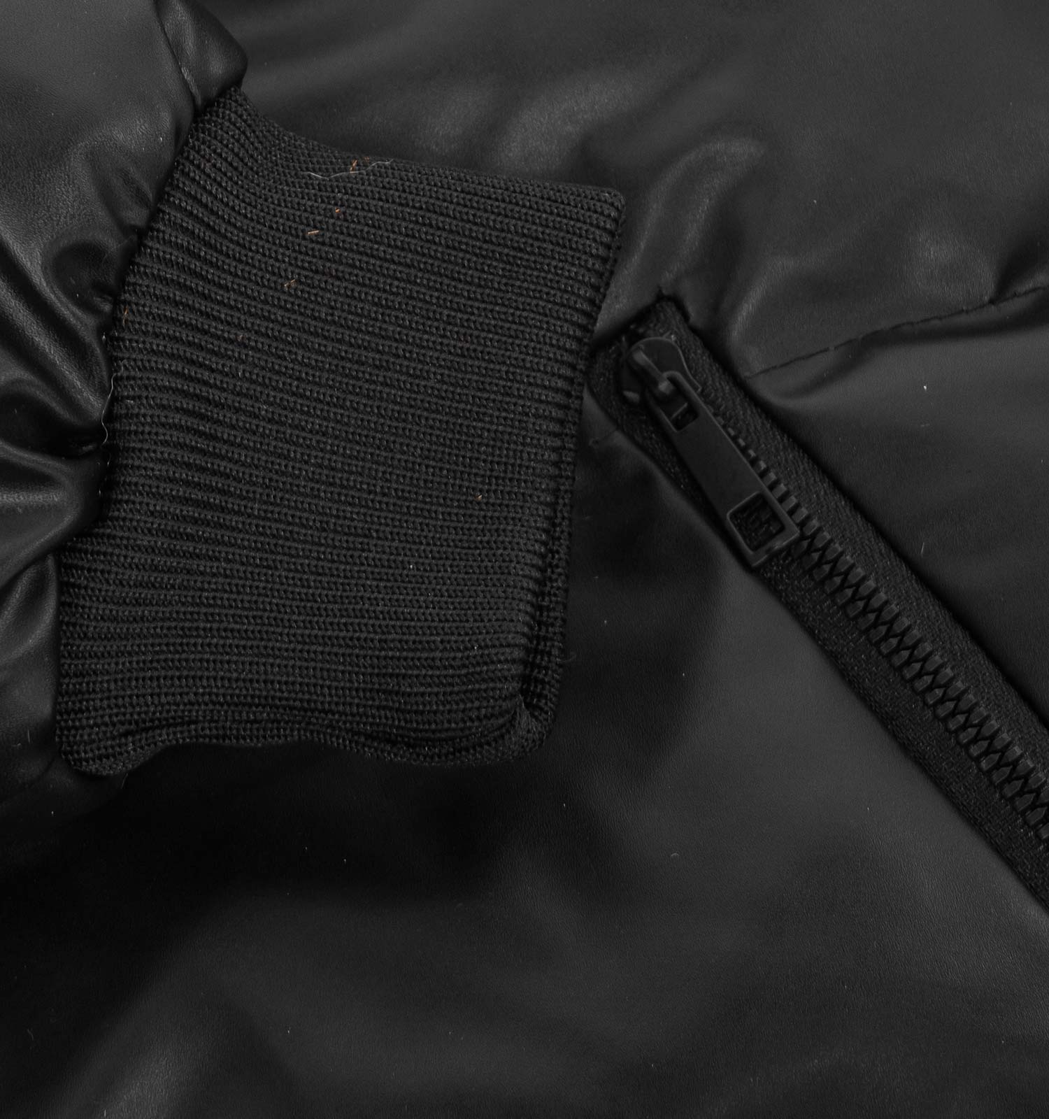 کاپشن چرم مصنوعی اسپرت مردانه بادی کلاهدار مشکی مدل 46754