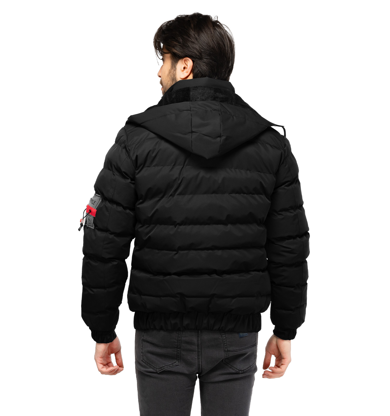 کاپشن اسپرت مردانه بادی کلاهدار مشکی Adidas مدل 46548