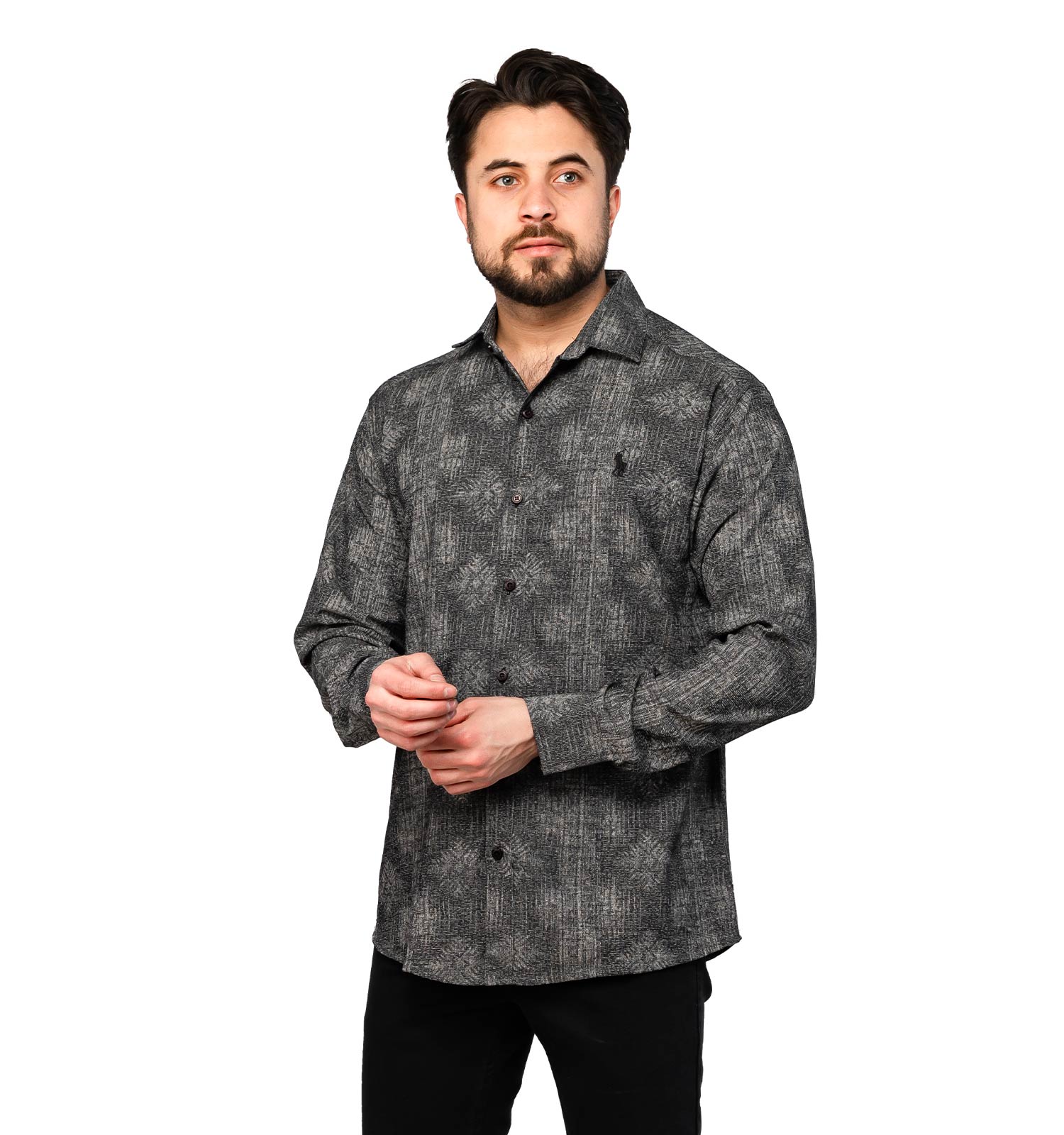 پیراهن اسپرت ویسکوز مردانه طرحدار Polo مدل 46961