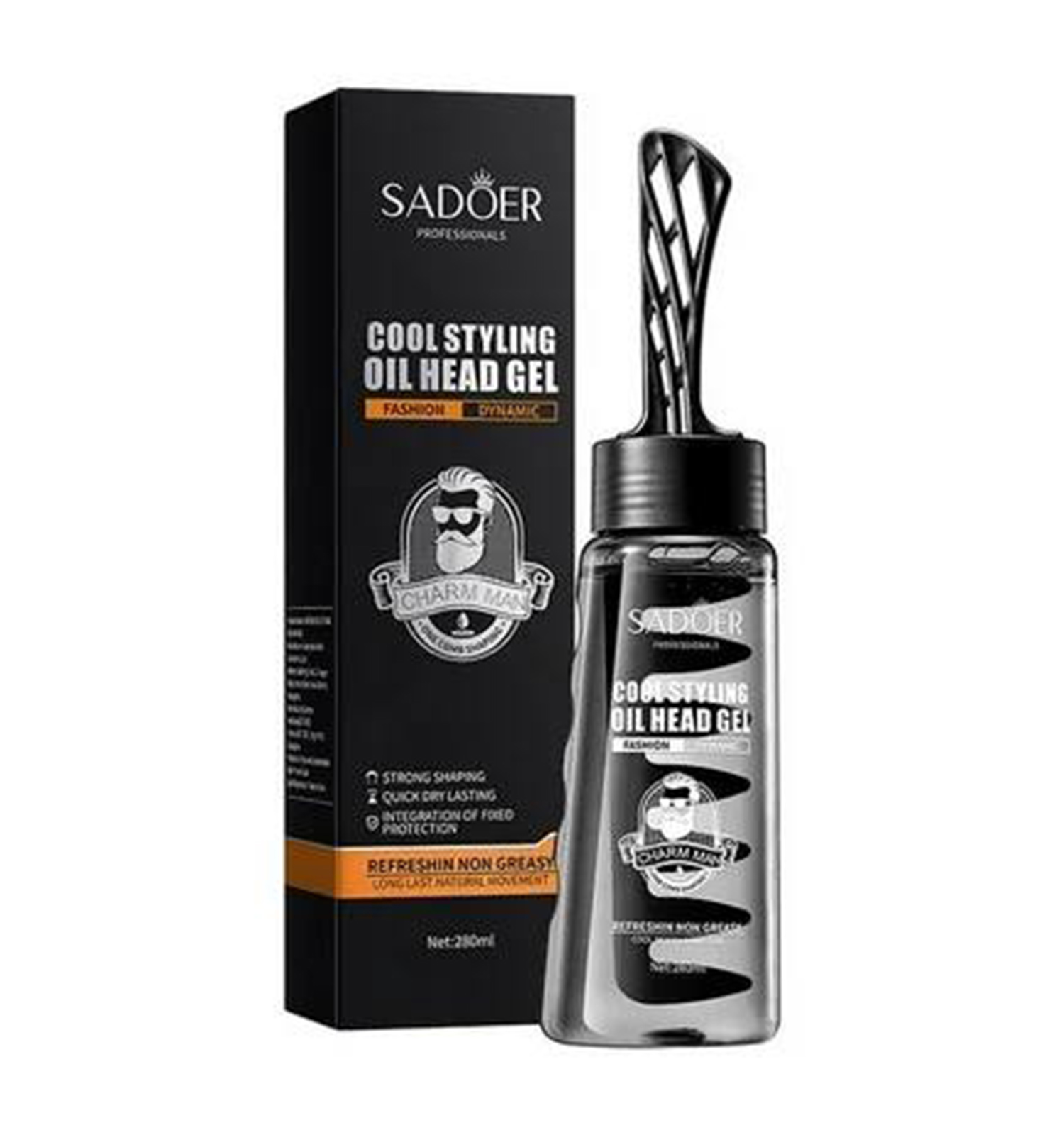ژل مو تثبیت کننده حالت دهنده ی مو آقایان حجم ۲۸۰ گرم COOL STYLING OIL HEAD GEL SADOER مدل 46811