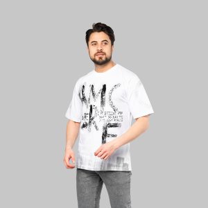 تیشرت نخ پنبه چاپ قلمویی مدل 46948