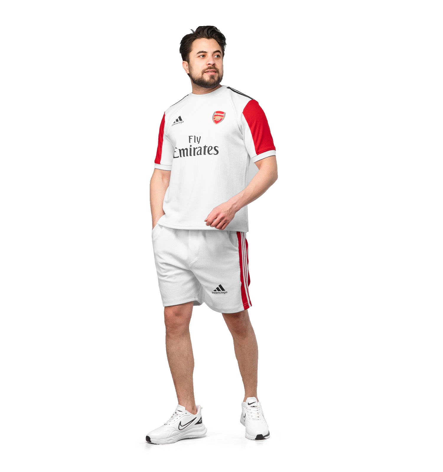 ست تیشرت شلوارک مردانه باشگاهی آرسنال یقه گرد مدل 47031