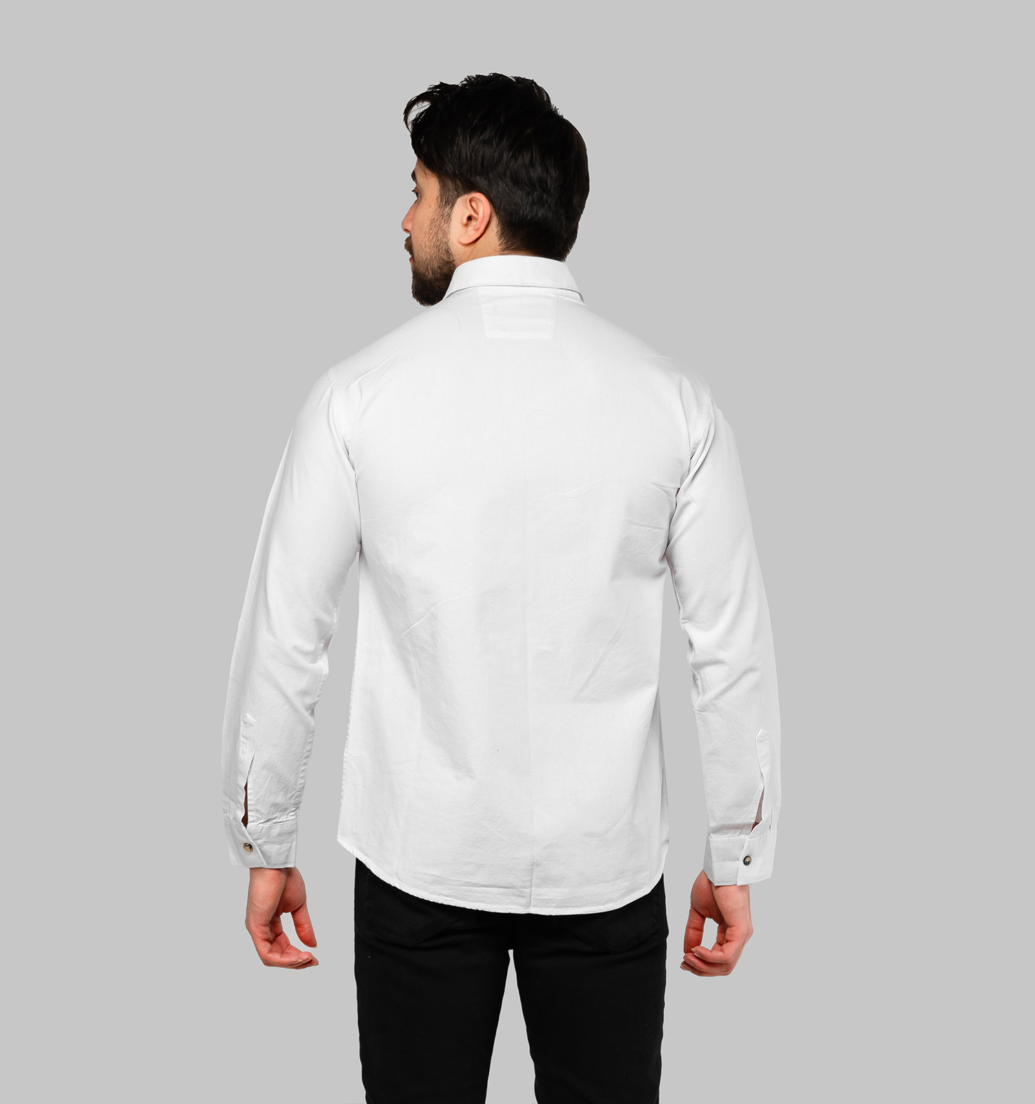 پیراهن اسپرت لنین مردانه ساده سفید Polo مدل 46958