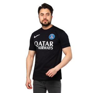 کیت ورزشی پاری سن ژرمن یقه گرد مردانه مشکی مدل 46866