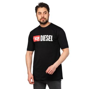 تیشرت Diesel یقه گرد مردانه مشکی طرحدار مدل 46878