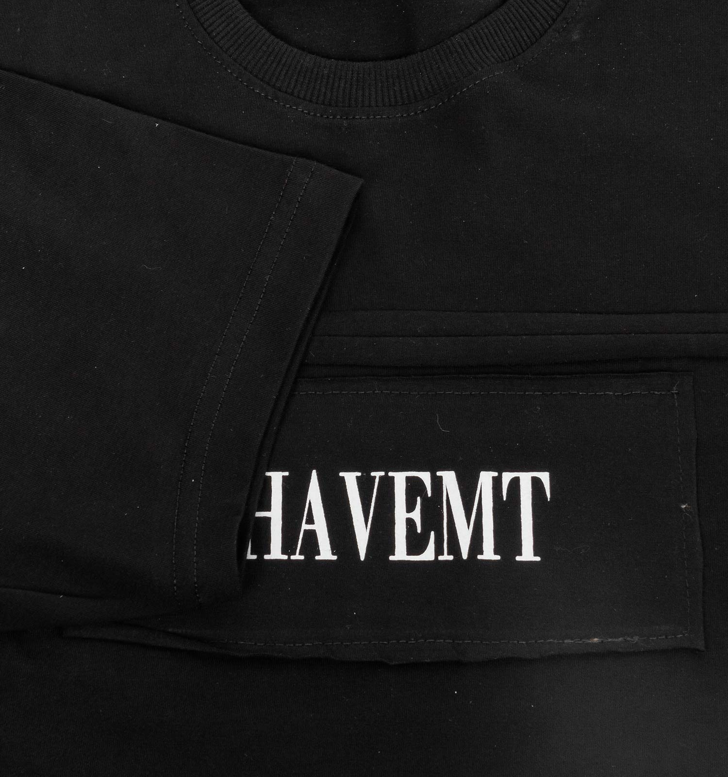تیشرت Havemt یقه گرد مردانه تیکه دوزی مشکی مدل 46970