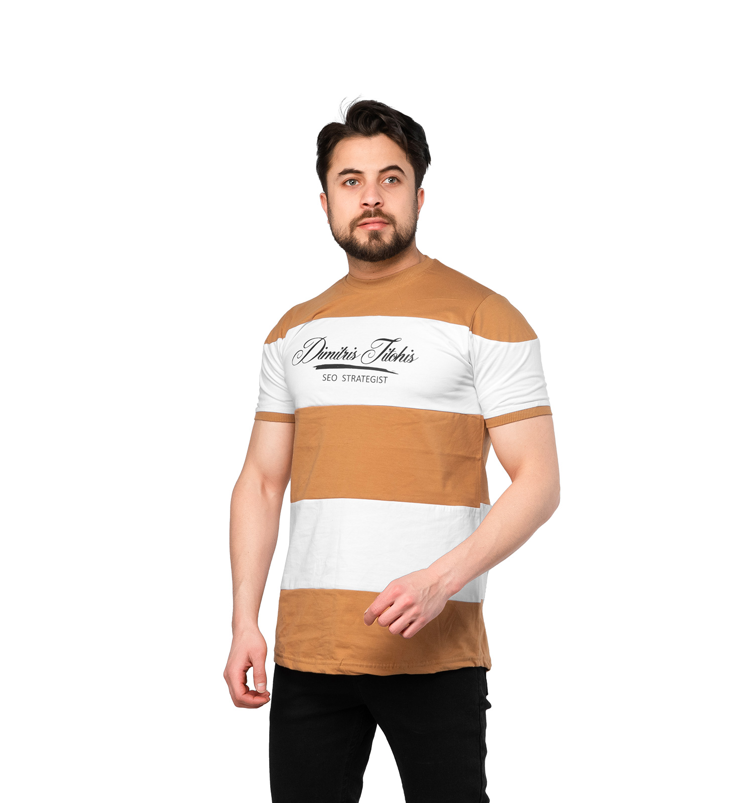 تیشرت یقه گرد مردانه پنبه رینگری مدل 46975