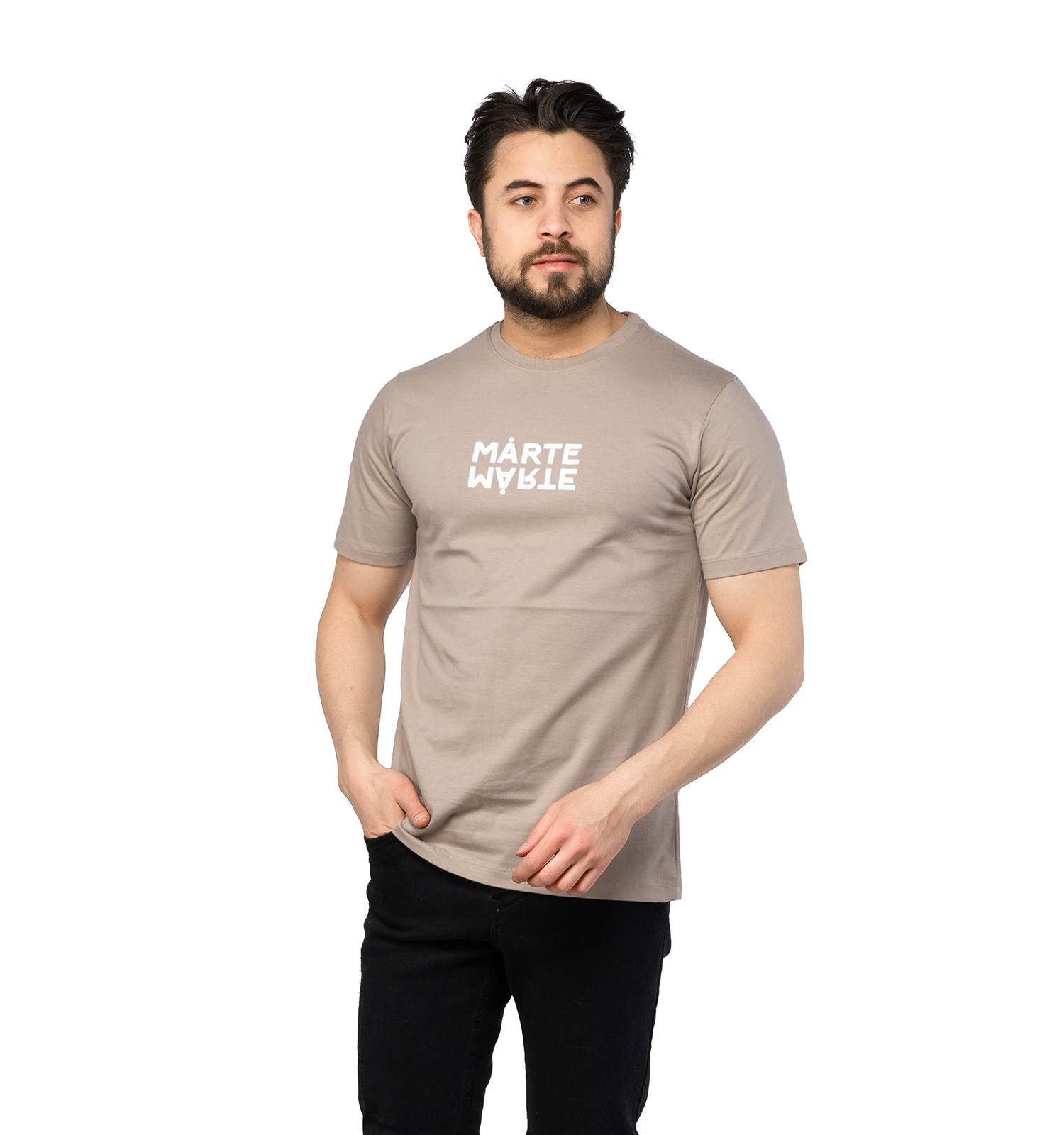 تیشرت لش Marta یقه گرد مردانه ساده مدل 47092