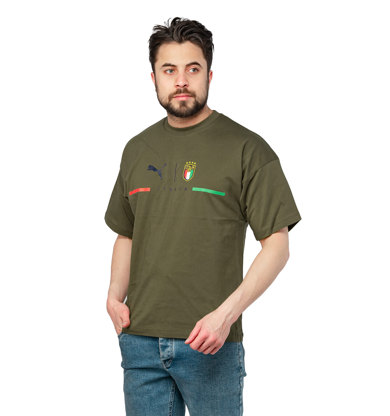 تیشرت لش Italia یقه گرد مردانه طرحدار مدل 47107