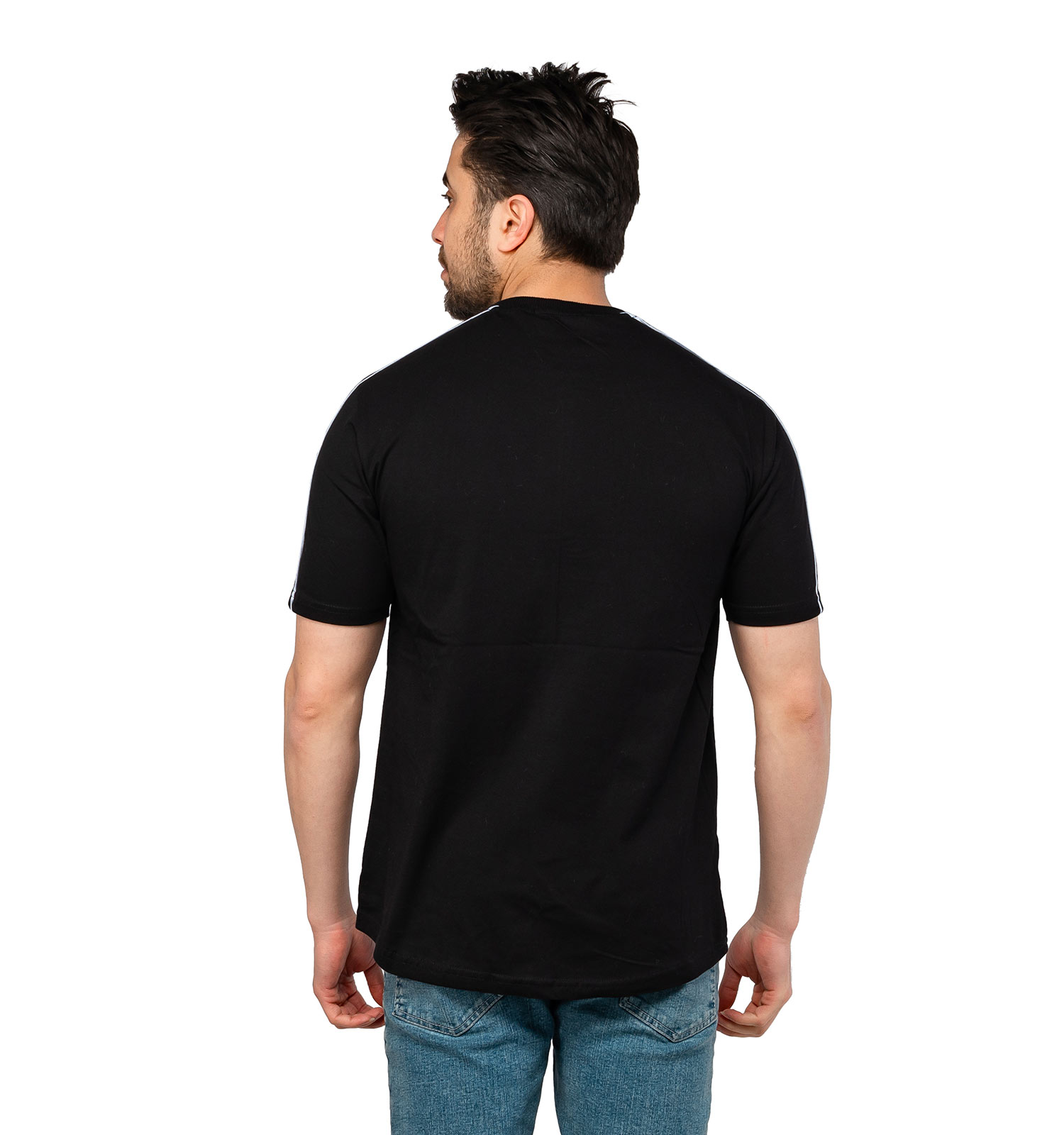 تیشرت BALENCIAGA یقه گرد مردانه مشکی طرحدار مدل 47132