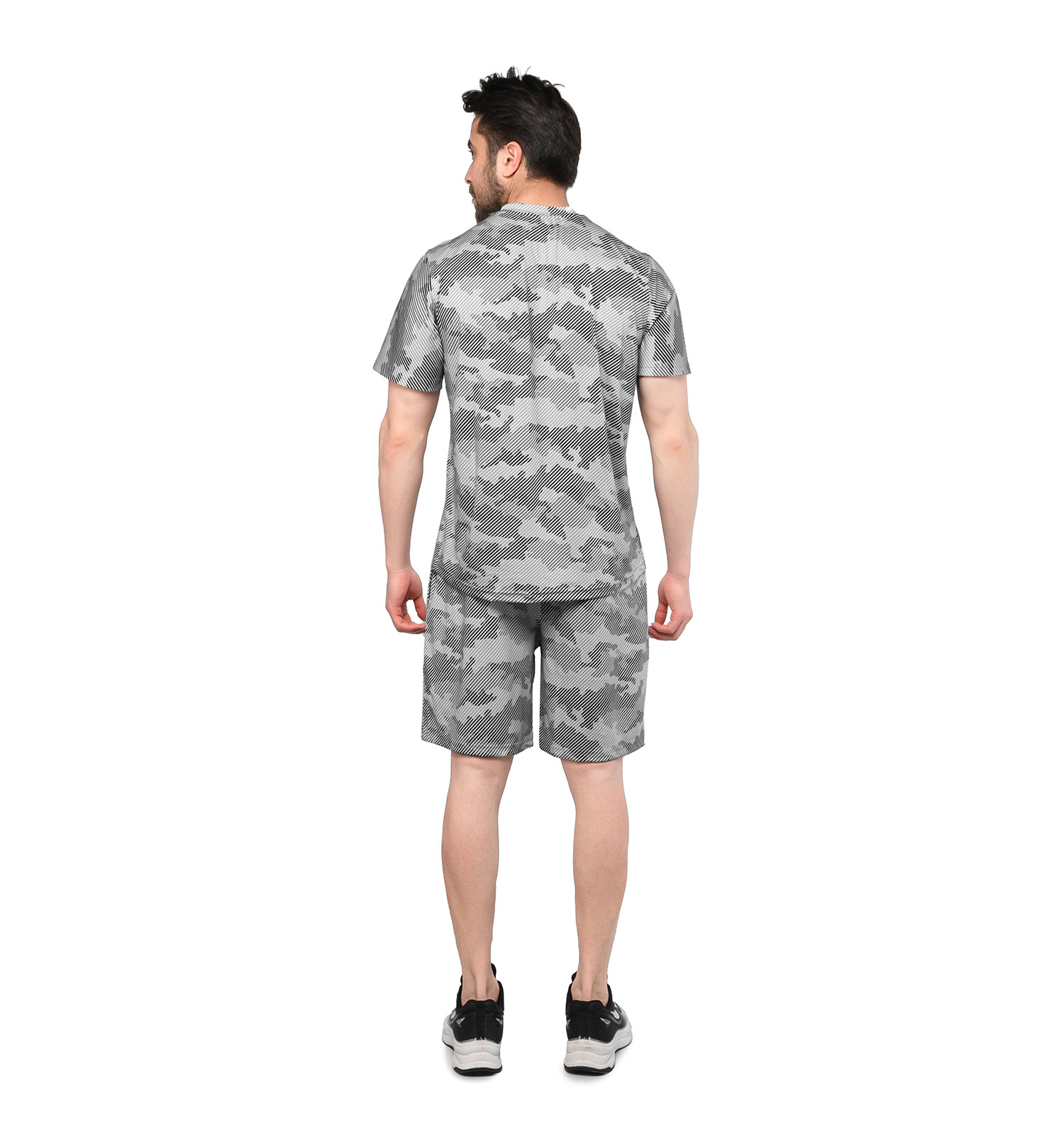 ست تیشرت شلوارک مردانه سوزنی طرحدار Nike یقه گرد مدل 47198