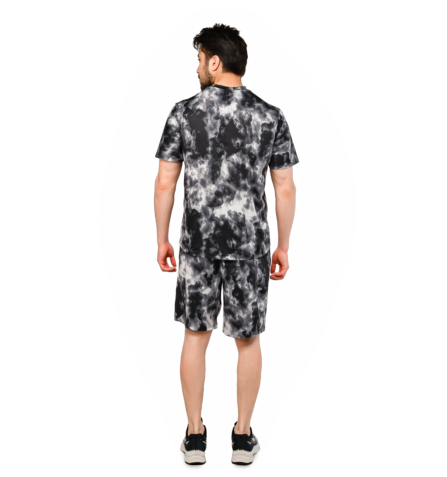 ست تیشرت شلوارک مردانه سوزنی طرحدار Nike یقه گرد مدل 47204