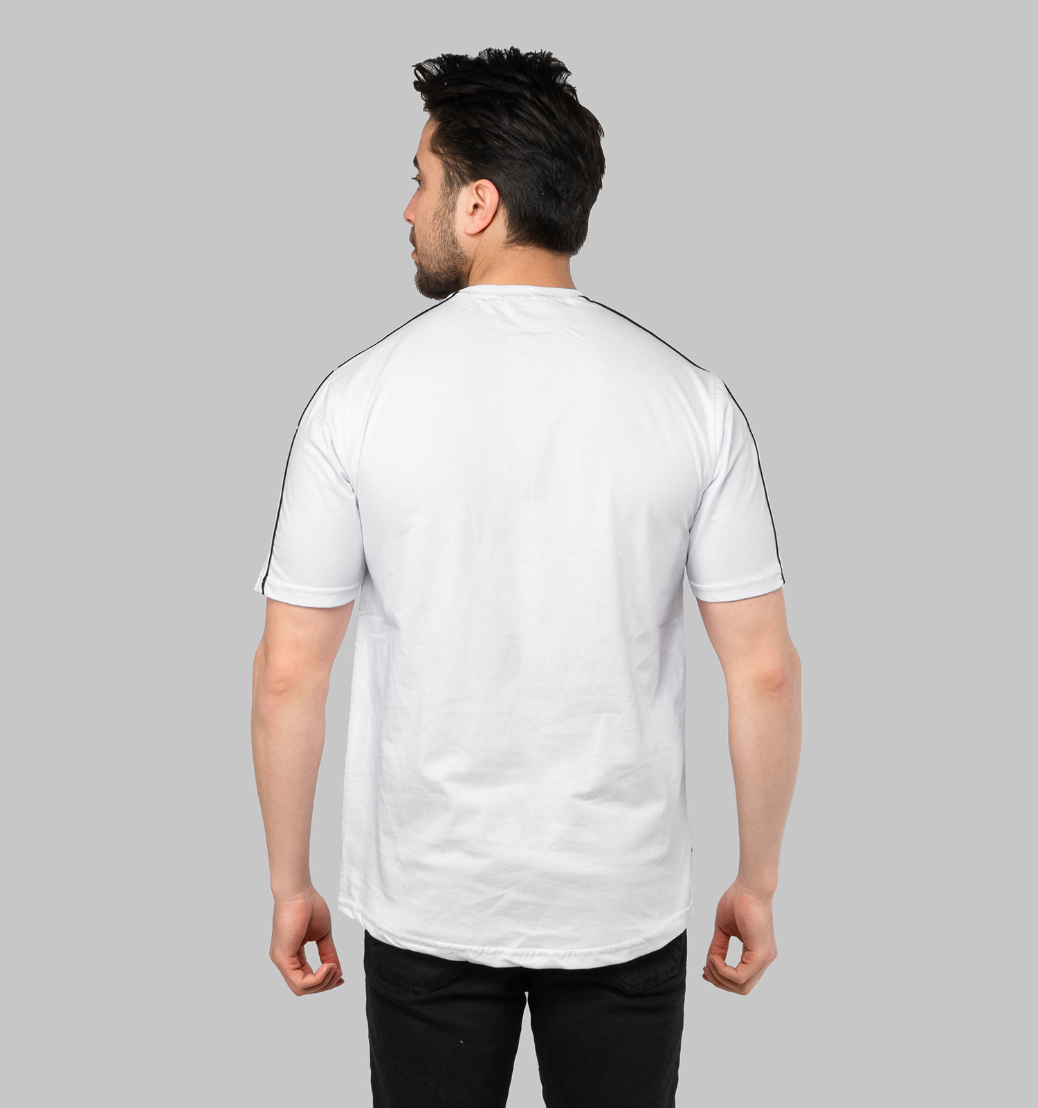 تیشرت BALENCIAGA یقه گرد مردانه سفید طرحدار مدل 47133