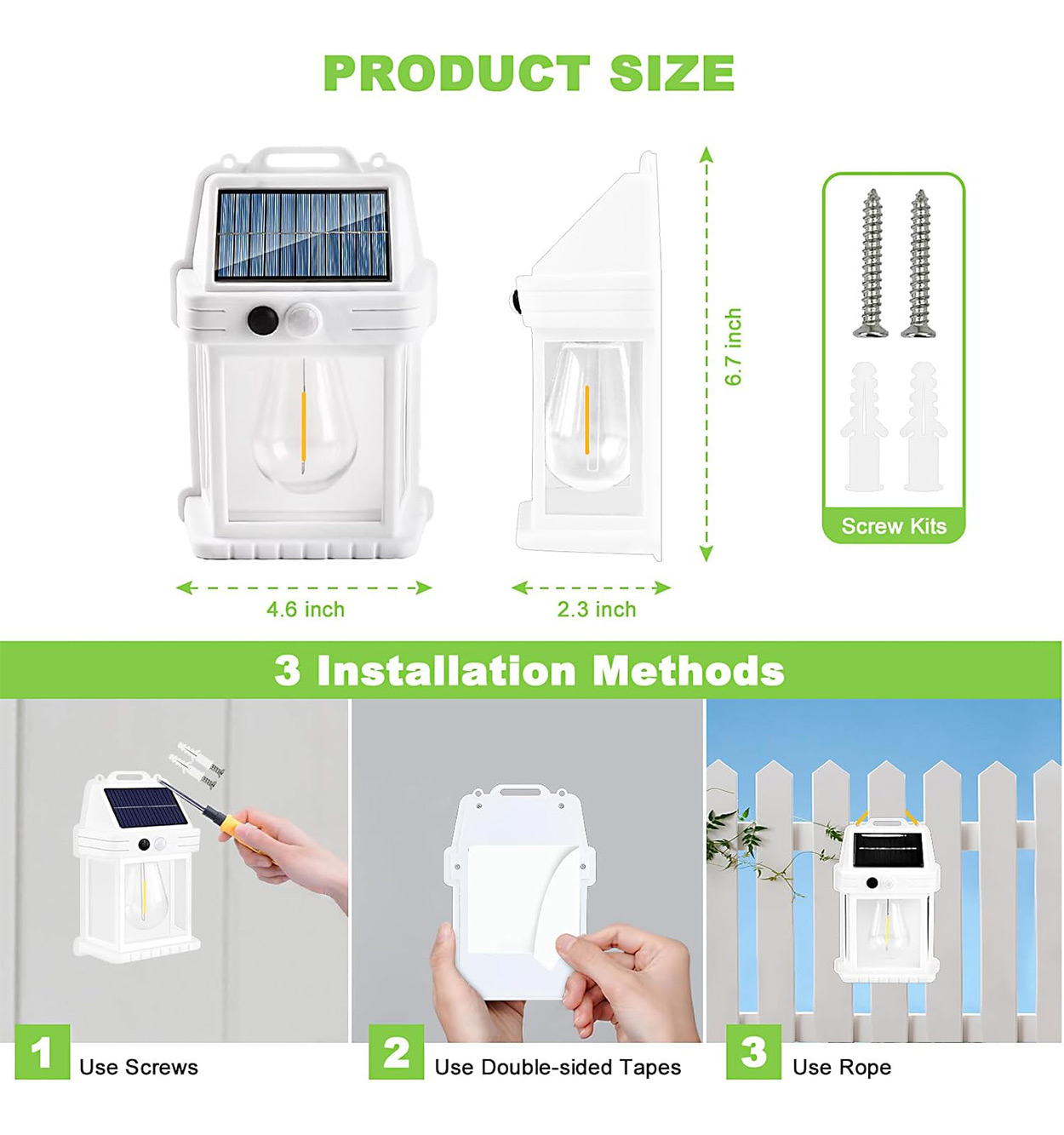 لامپ سولار تک لامپی SOLAR INTERACTION WALL LAMP مدل 47253