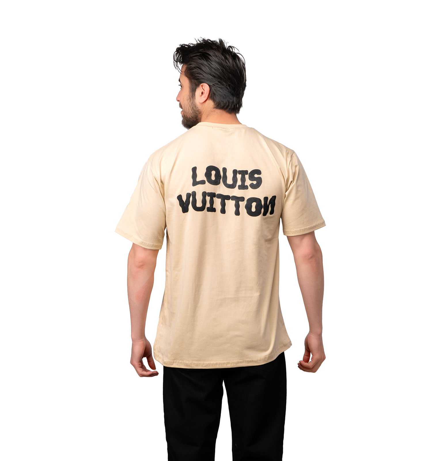 تیشرت Louis Vuitton یقه گرد مردانه نخ پنبه طرحدار مدل 47489