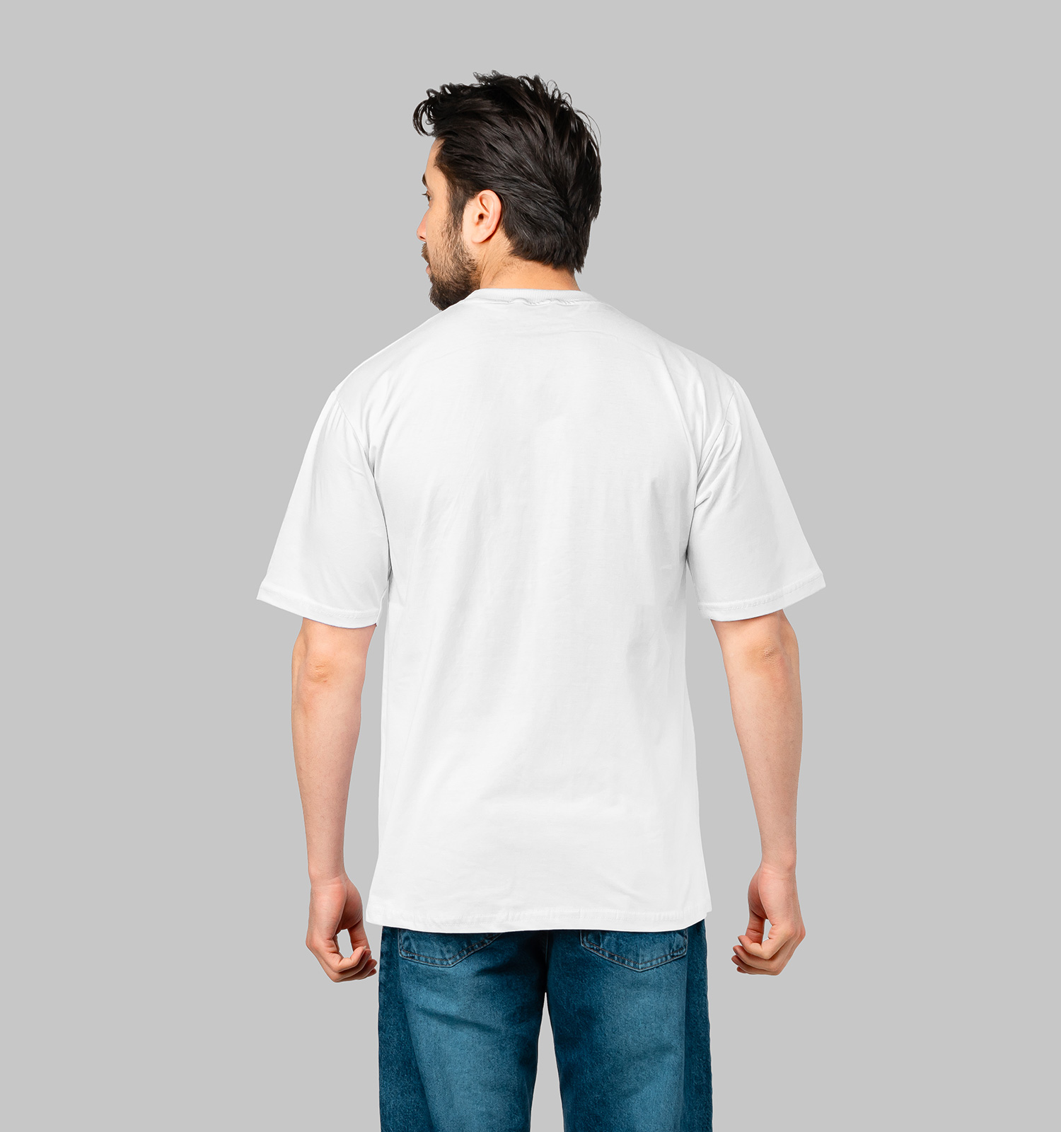تیشرت Brdince یقه گرد مردانه سفید نخ پنبه طرحدار مدل 47488