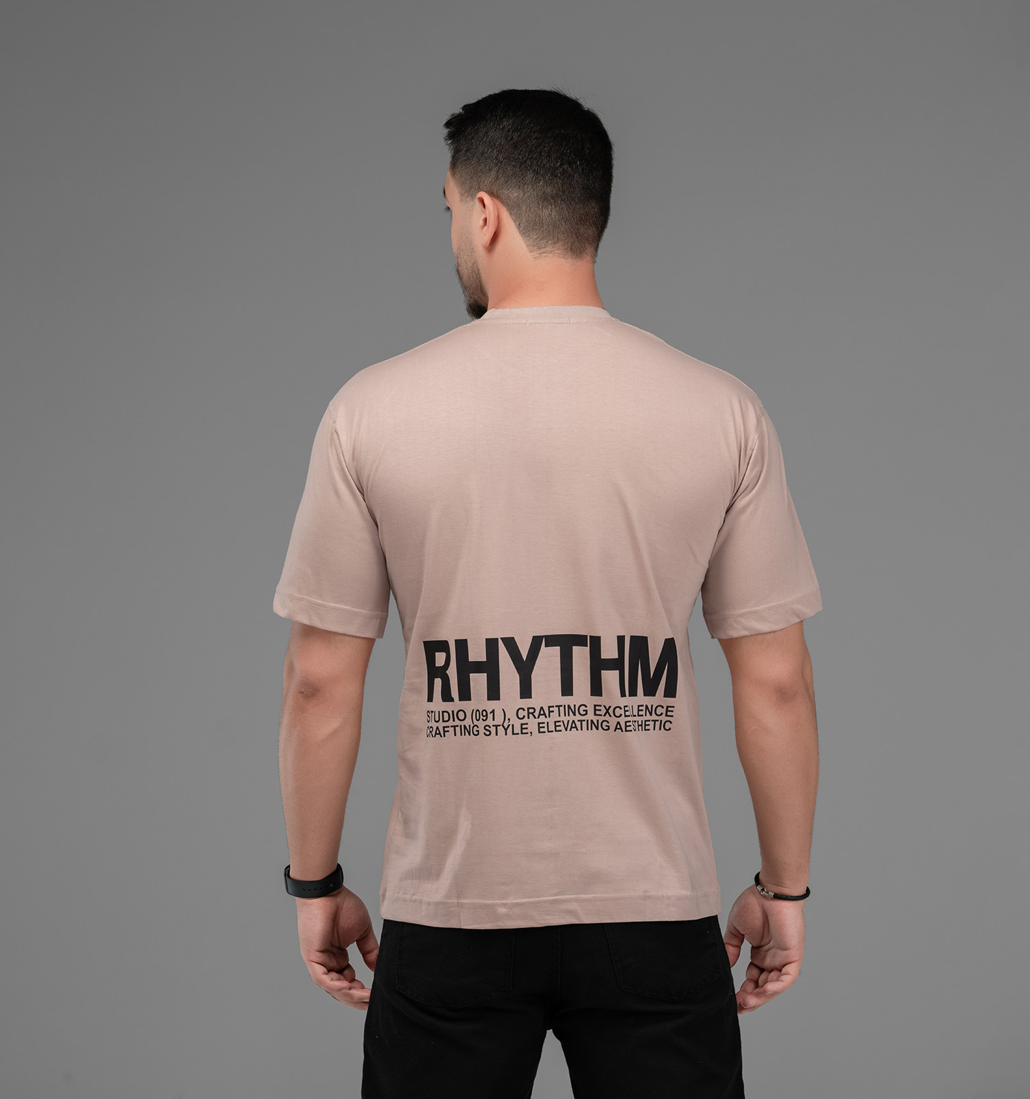 تیشرت باکسی مچینست ماکان یقه گرد مردانه طرحدار مدل 47589