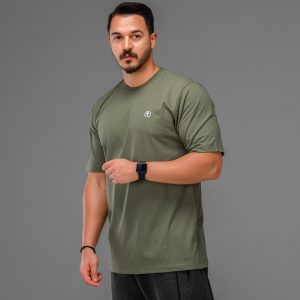 تیشرت یقه گرد مردانه نخ پنبه گلدوزی شده مدل 47626