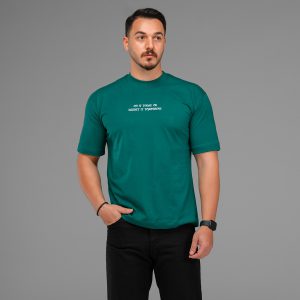 تیشرت باکسی مچینست ماکان یقه گرد مردانه طرحدار مدل 47536