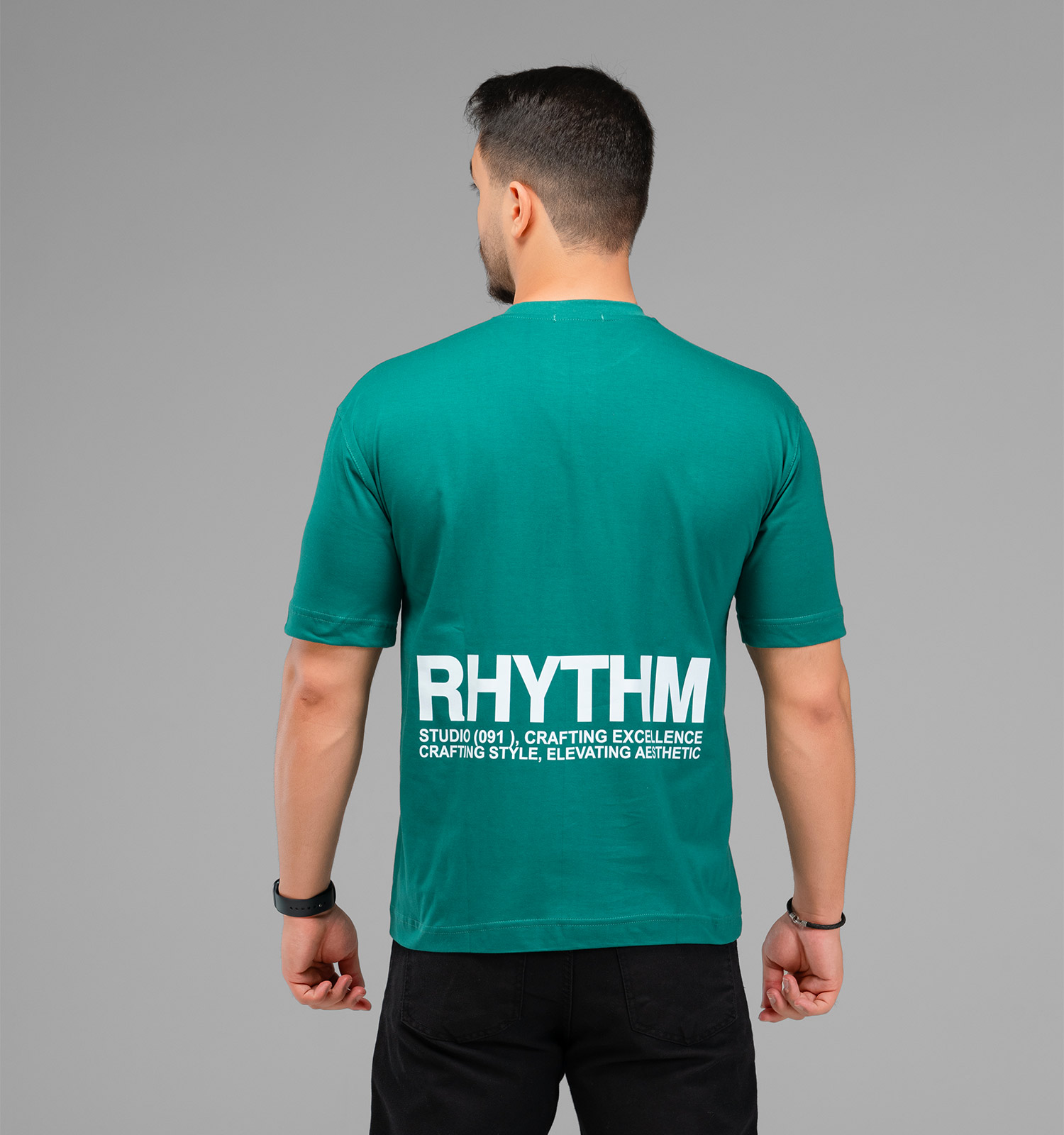 تیشرت باکسی مچینست ماکان یقه گرد مردانه طرحدار مدل 47586