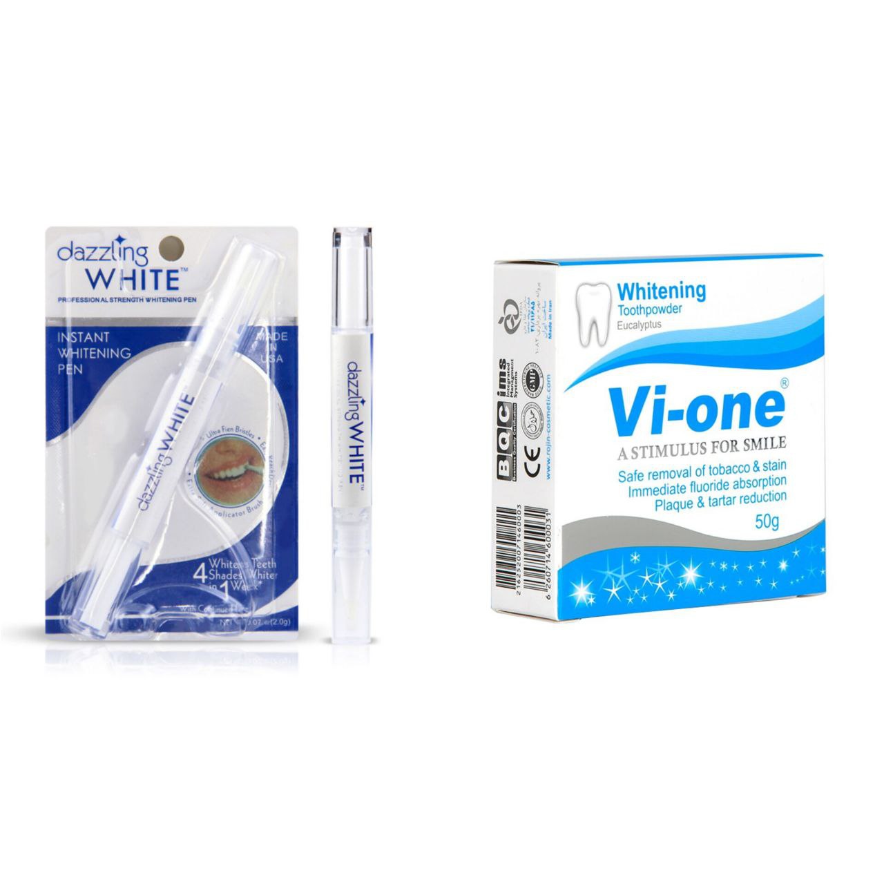 پکیج سفید کننده دندان قلم Dazzling Whiteپودر Vi-ONE