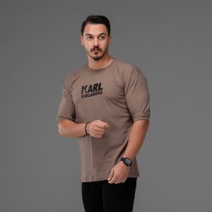 تیشرت نخ پنبه یقه گرد مردانه طرحدار مدل 47620