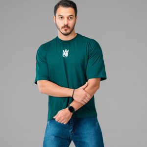 تیشرت باکسی نخ پنبه یقه گرد مردانه طرحدار مدل 47758