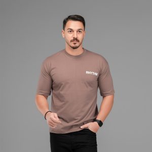 تیشرت باکسی مچینست ماکان یقه گرد مردانه طرحدار مدل 47585
