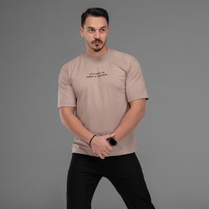تیشرت باکسی مچینست ماکان یقه گرد مردانه طرحدار مدل 47541