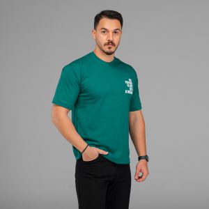 تیشرت باکسی مچینست ماکان یقه گرد مردانه طرحدار مدل 47544