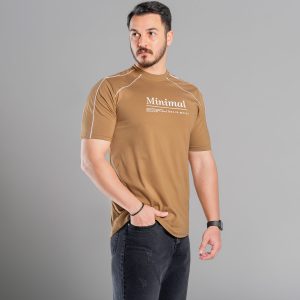 تیشرت یقه گرد مردانه نخ پنبه طرحدار مدل 47607