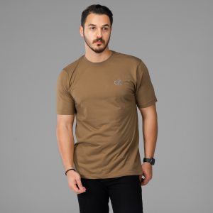 تیشرت یقه گرد مردانه نخ پنبه گلدوزی شده مدل 47755
