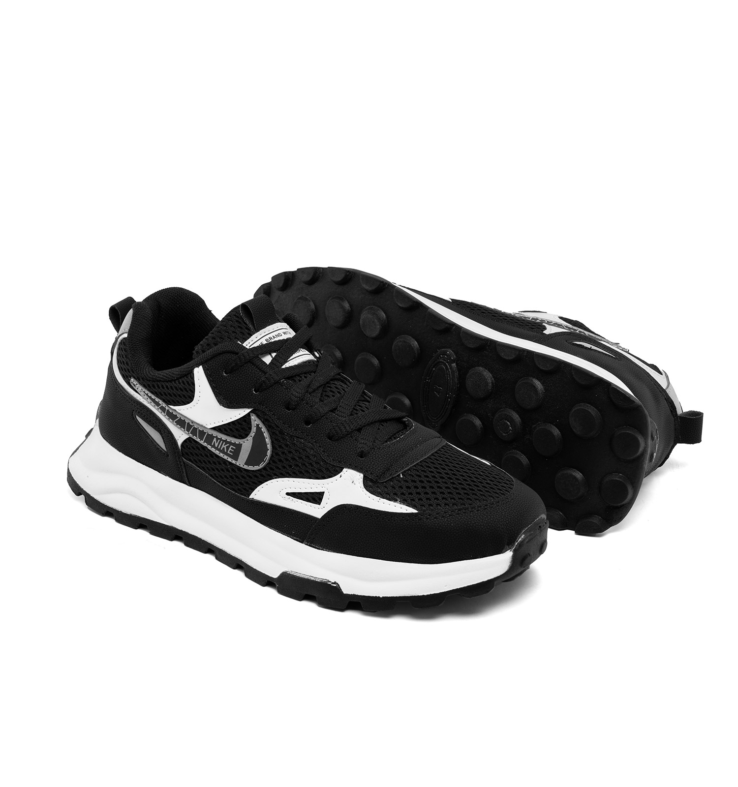 کفش اسپرت Nike مردانه مشکی سفید بندی مدل 47951