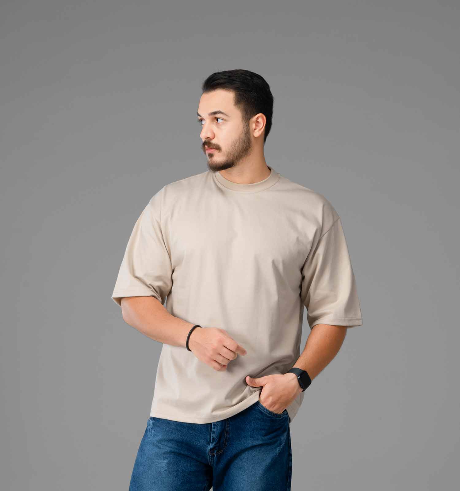 تیشرت یقه گرد مردانه ماکان ساده مدل 47764