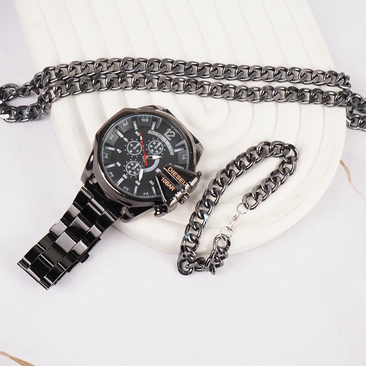 پکیج نیم ست Cartier مردانه دودی مدل Zorisساعت مچی DIESEL مردانه مشکی مدل U700