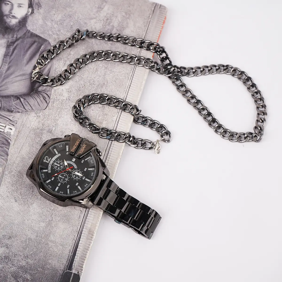 پکیج نیم ست Cartier مردانه دودی مدل Zorisساعت مچی DIESEL مردانه مشکی مدل U700