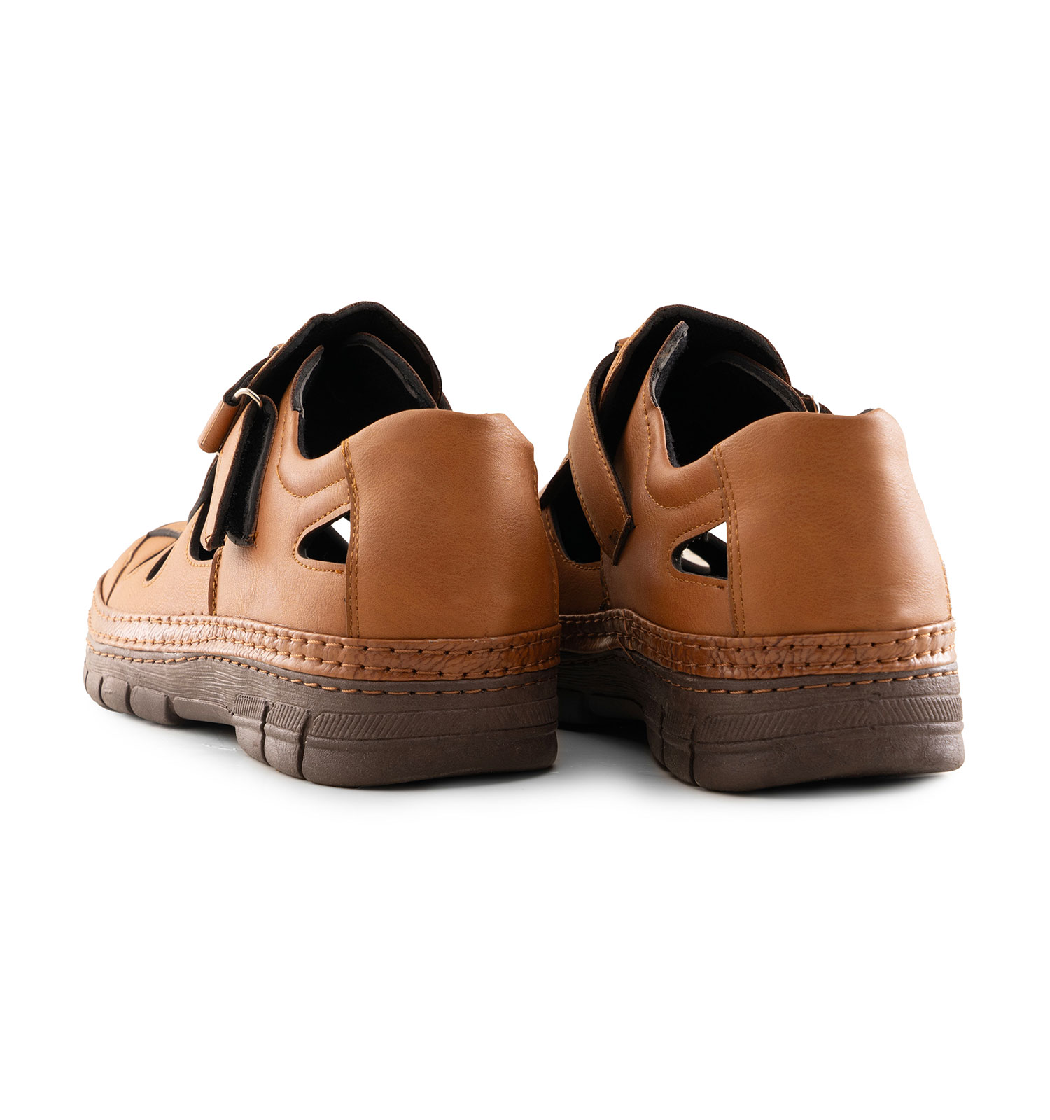 کفش صندل مردانه چرم مصنوعی چسبی مدل 48098