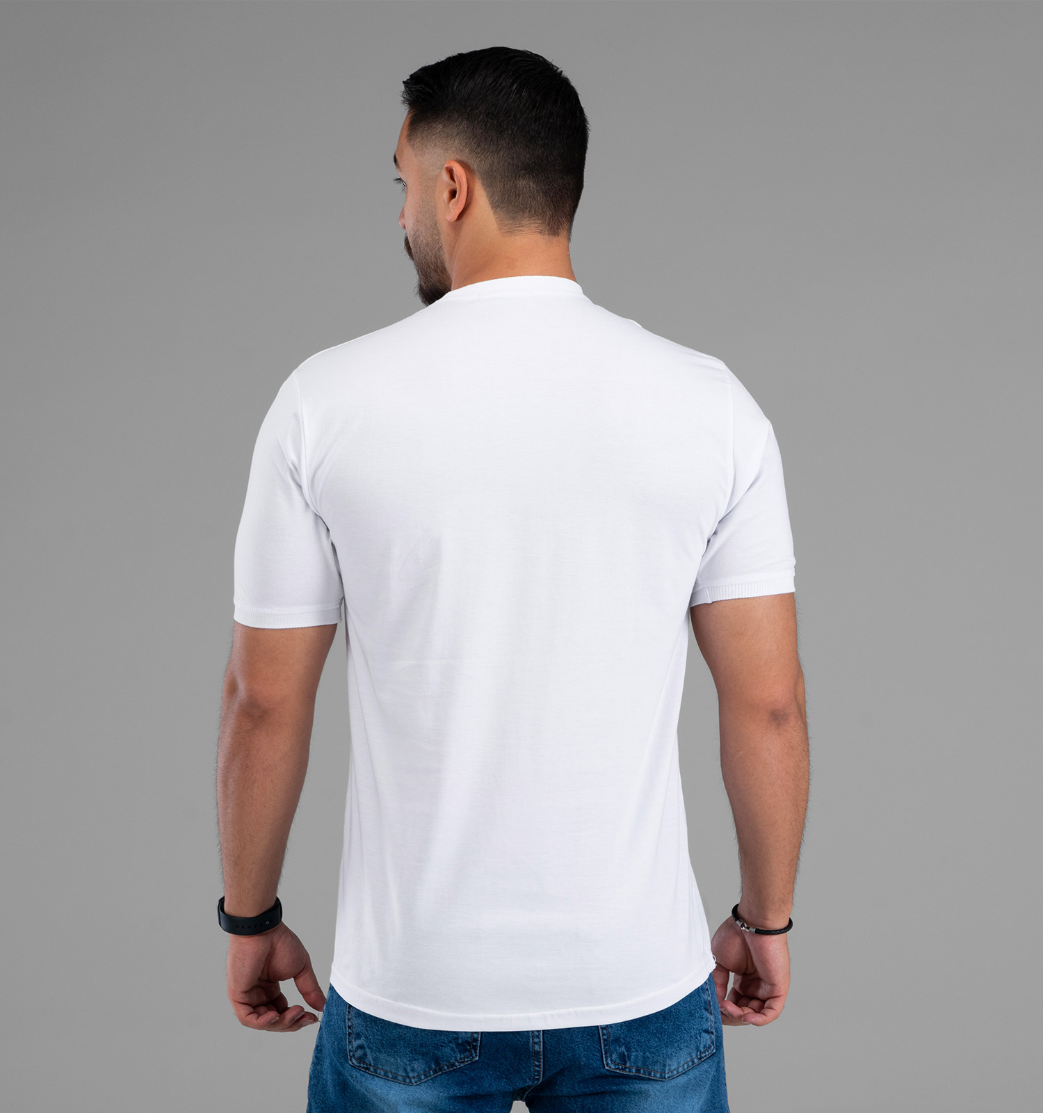 تیشرت Nike یقه گرد مردانه سفید نخ پنبه ساده مدل 48059