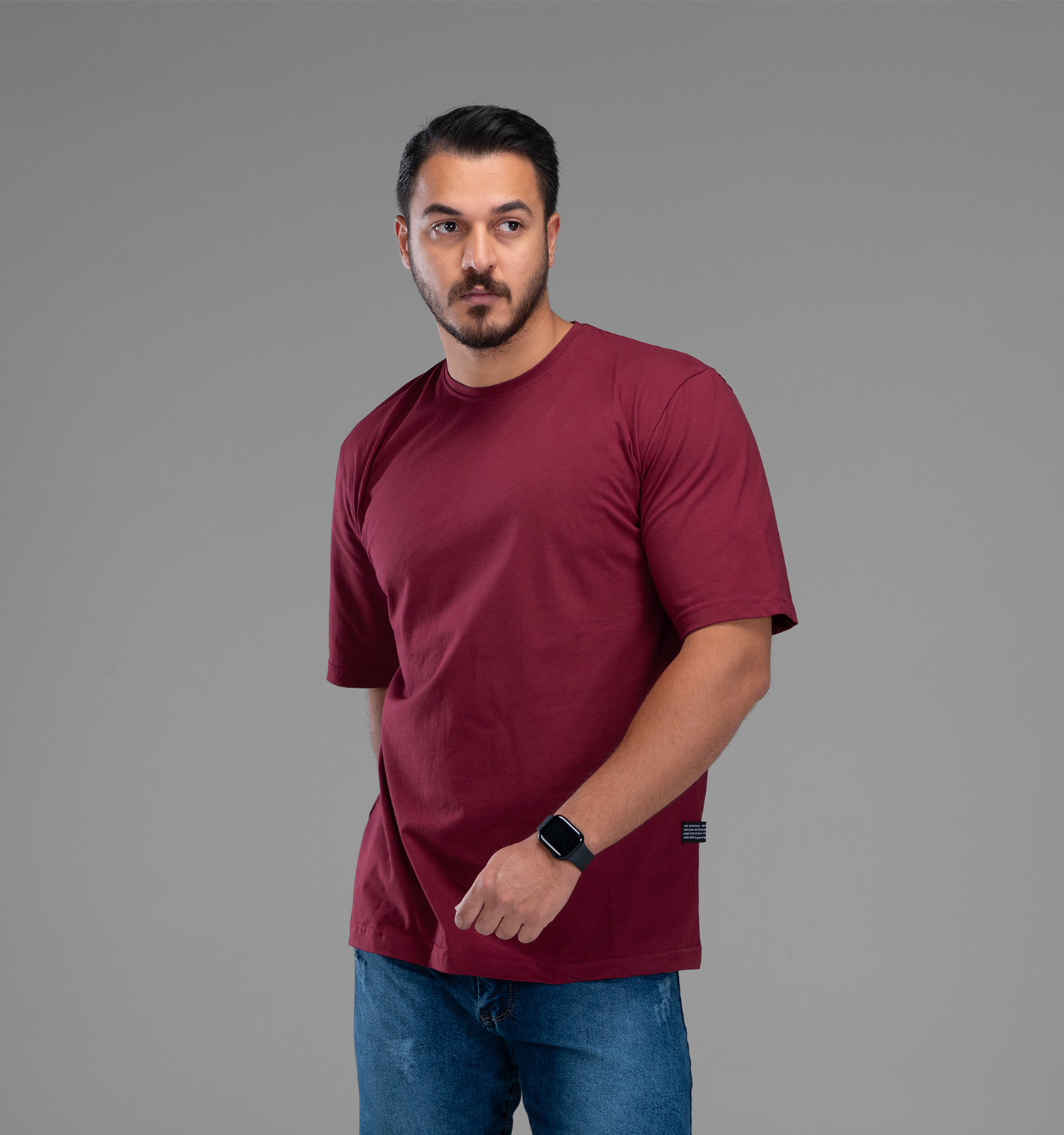 تیشرت لش یقه گرد مردانه بیسیک مدل 48039