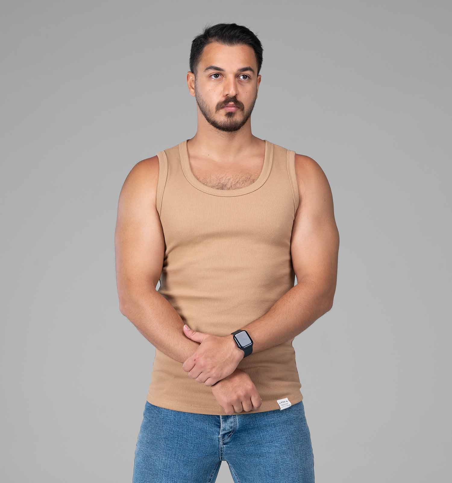 رکابی مردانه ساده یقه گرد مدل 47985